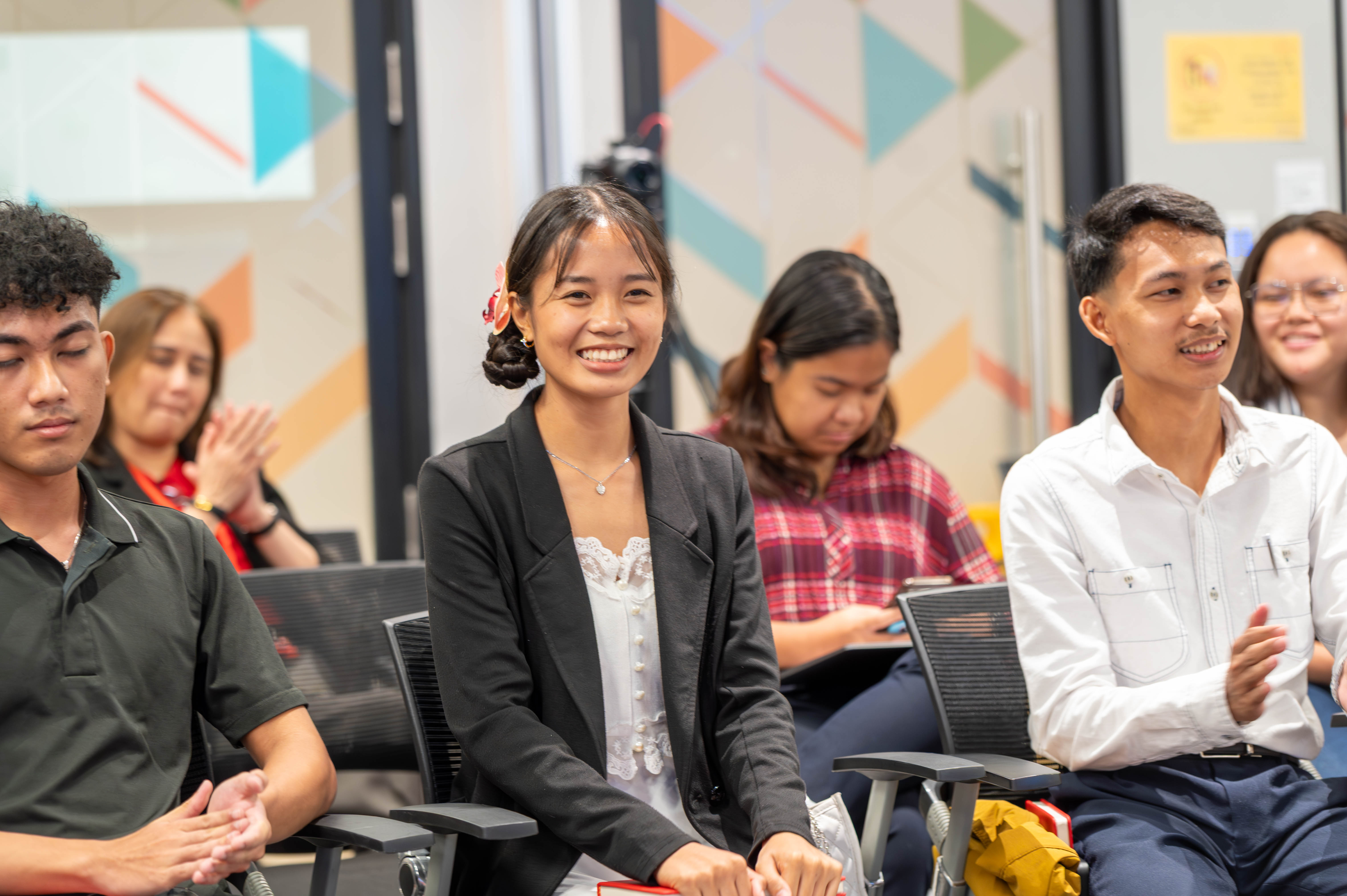Cha-Ching alumni attend a pocket leadership and career session hosted by Pru Life UK.