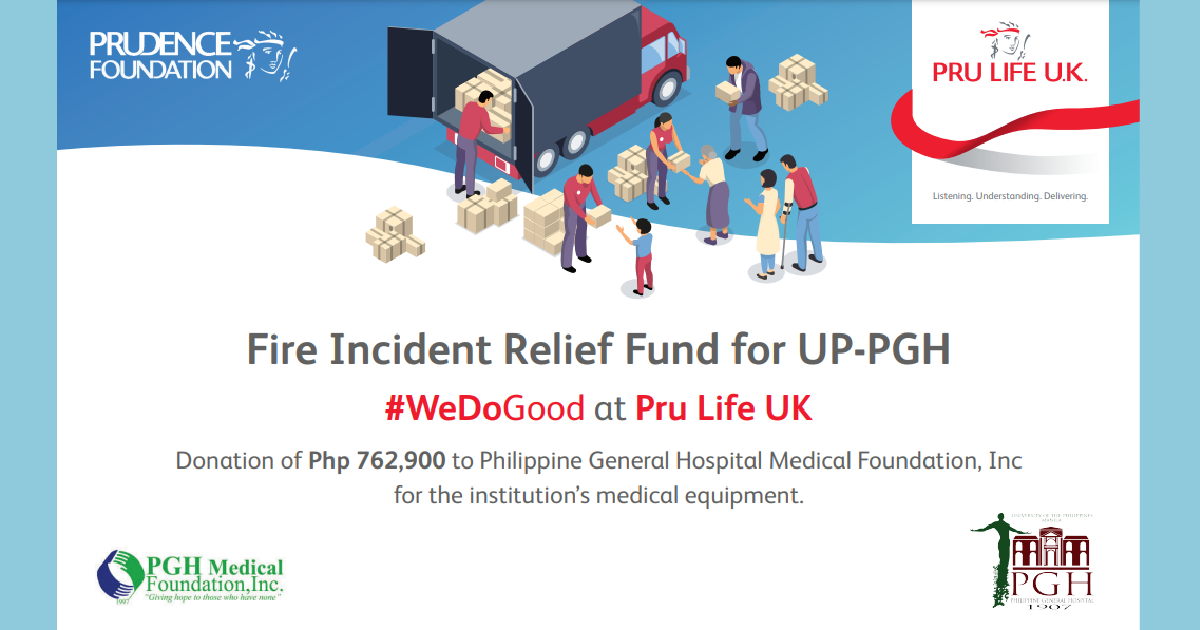 Pru Life UK Helps UP-PGH Out with Emergency Donation Drive
