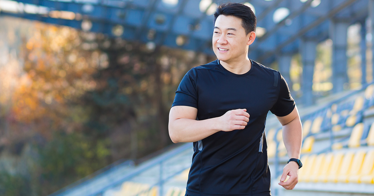 A man running