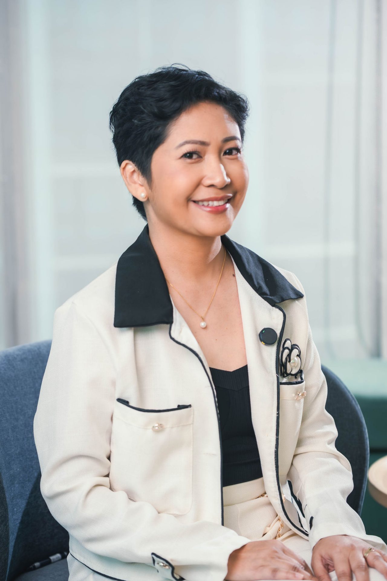 Cyrill Sy during her sit-down interview with Pru Life UK