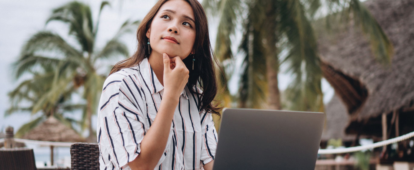 woman with laptop