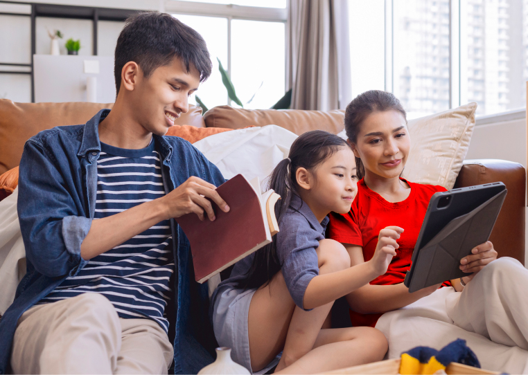 Colleagues reviewing stock market data