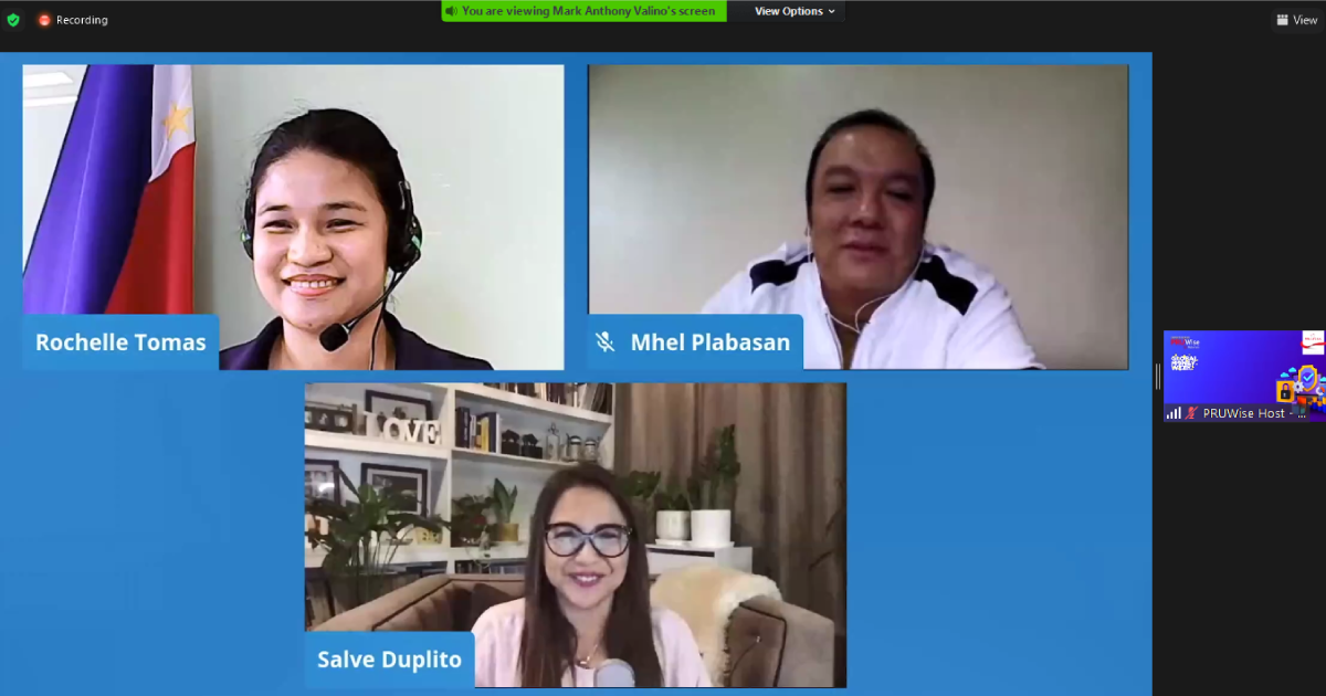 Banko sentral executives at the Pruwise webinar
