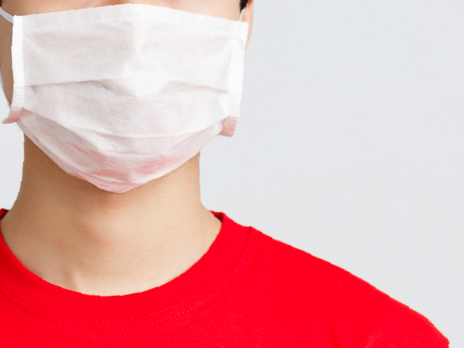 Person with mask