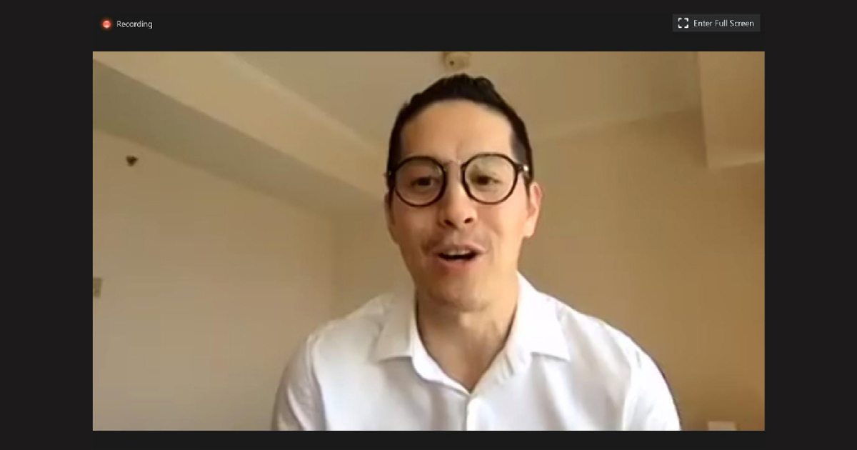 Edric Mendoza at the Cha Ching Webinar