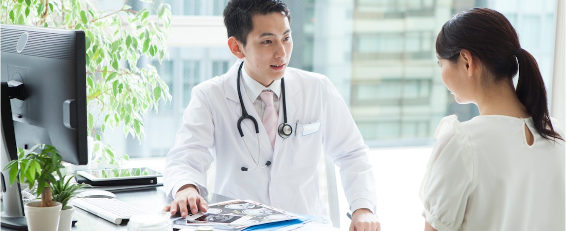Doctor discussing test results with a patient