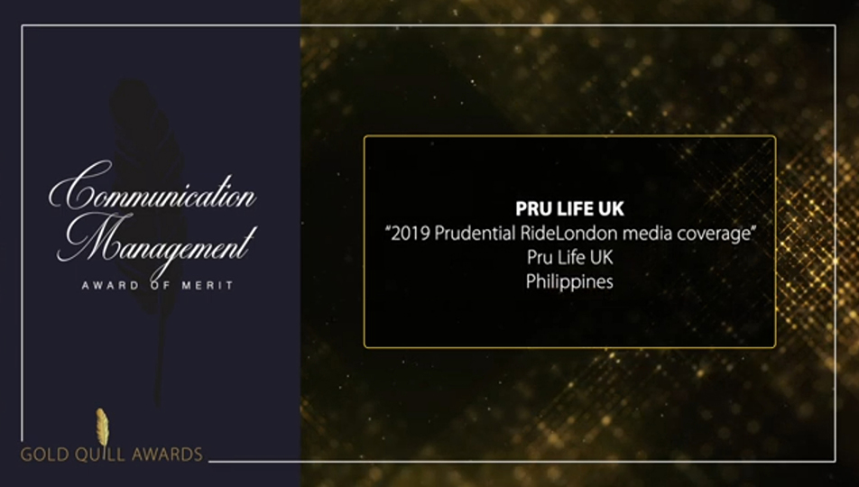 Gold Quill Prudential Ride London 2019