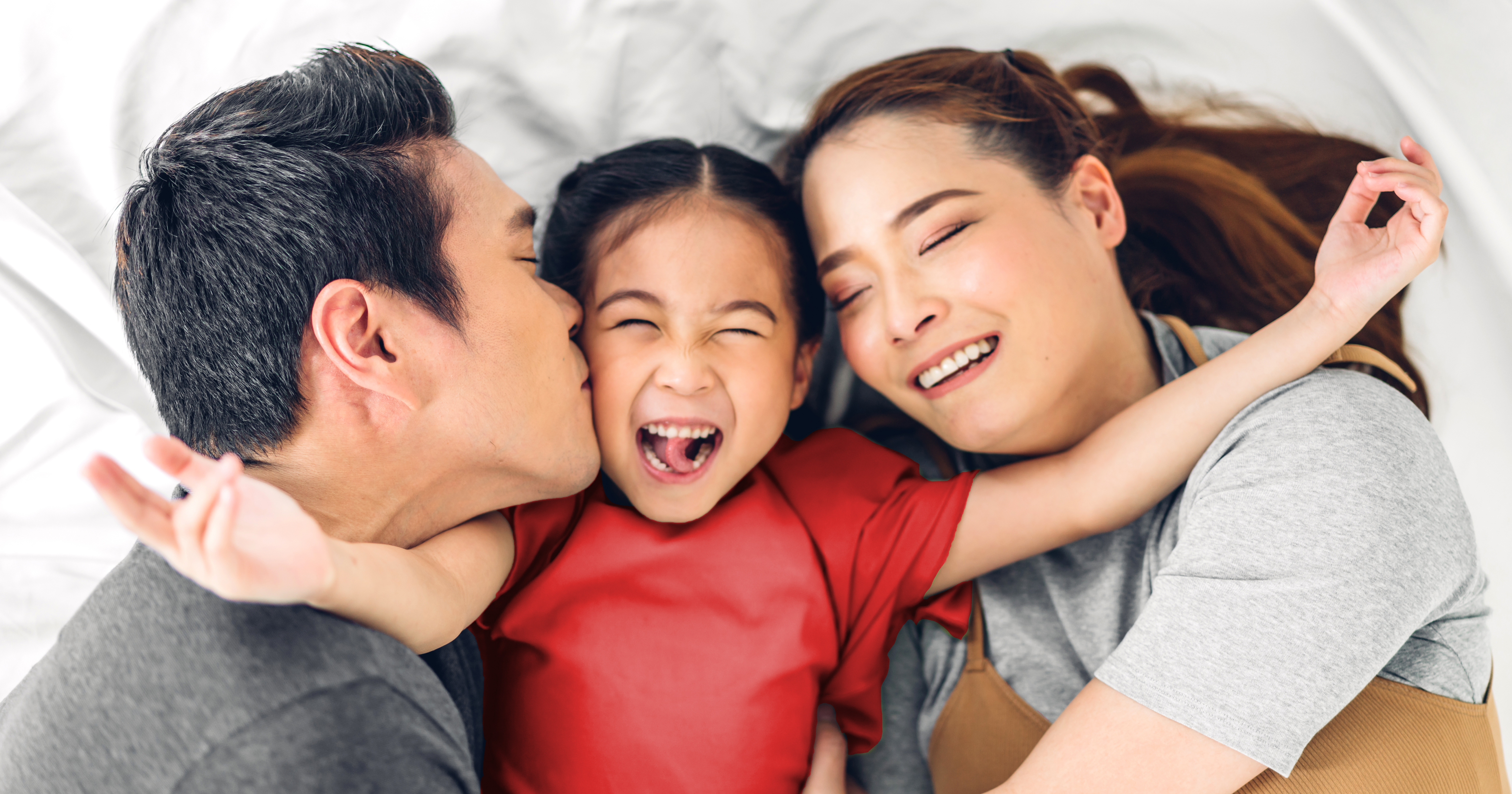 Happy family with life insurance in the Phippines