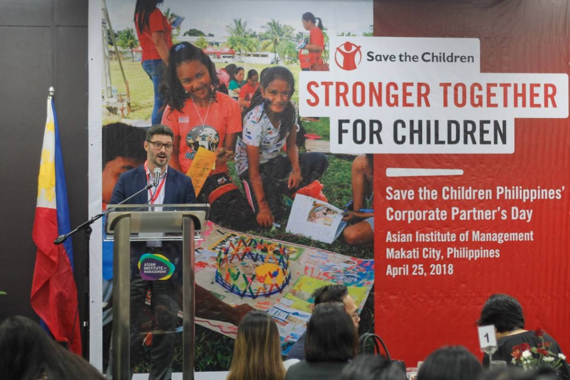 Prudence Foundation Marc Fancy giving a speech