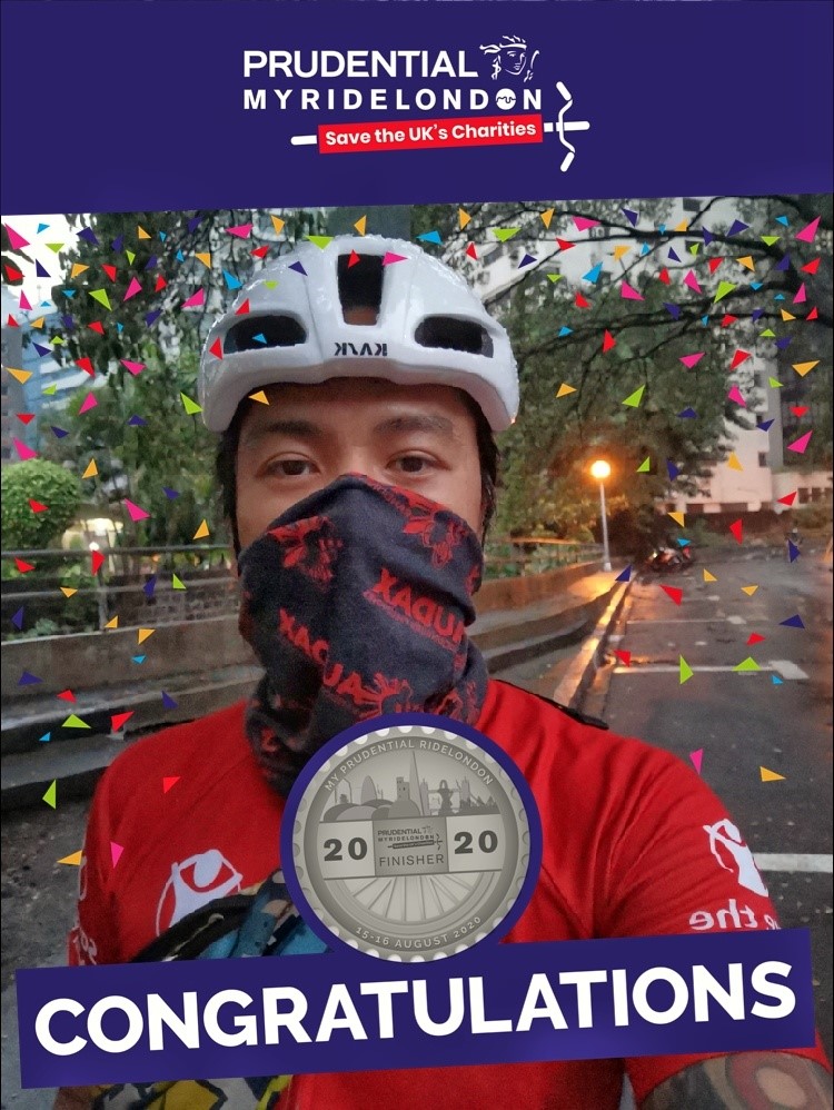 Ridelondon participant Ryan Lamayo Marvin Pacis