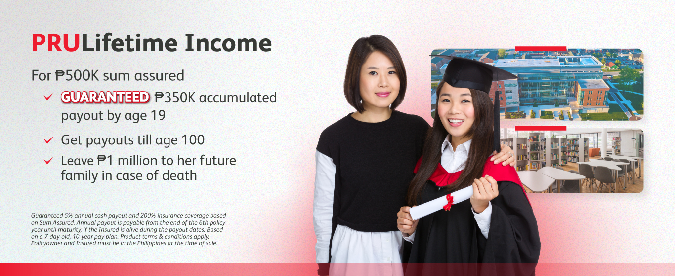 Mother and daughter with endowment insurance
