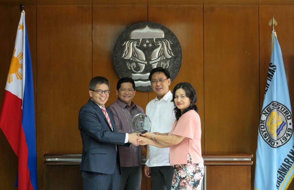 Pru Life UK CEO accepting the award.