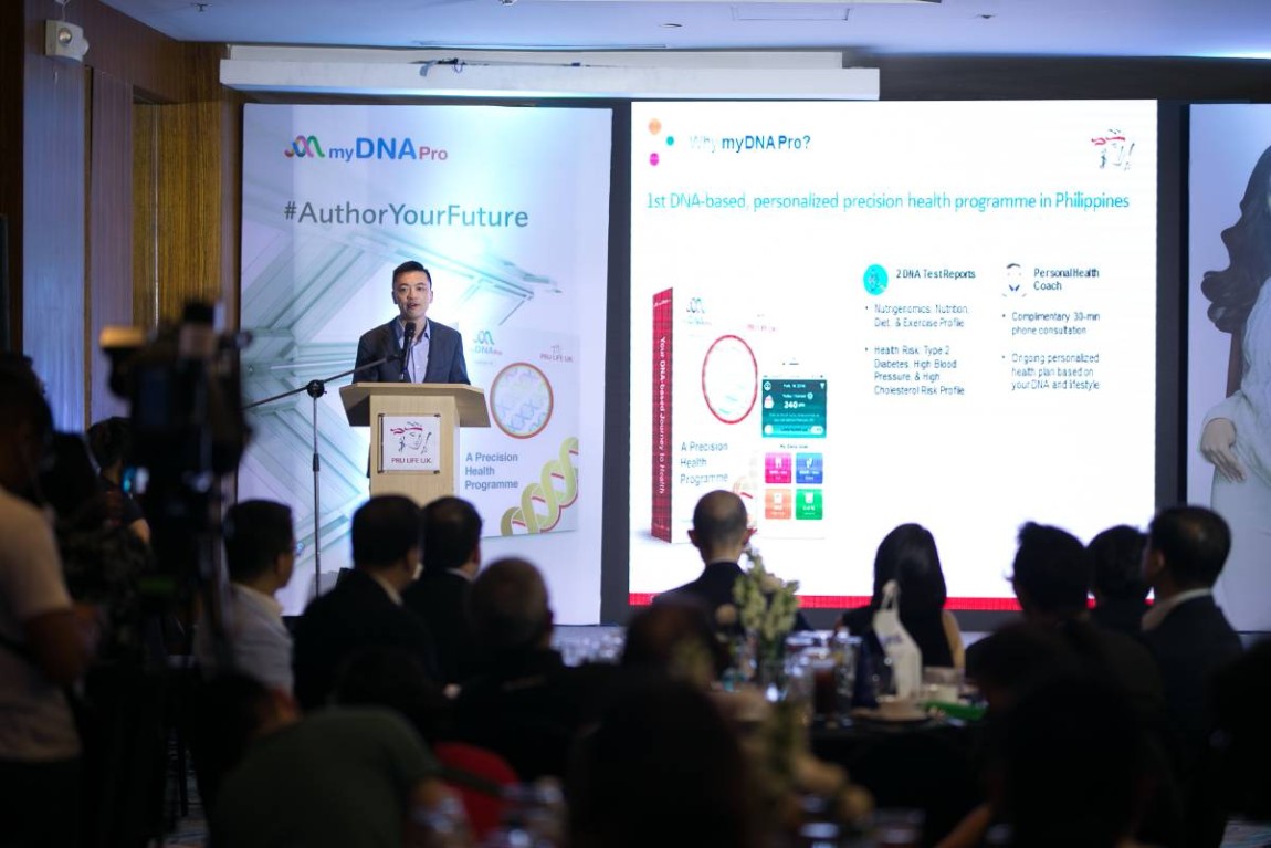 Prenetics CEO Danny Yeung giving a speech