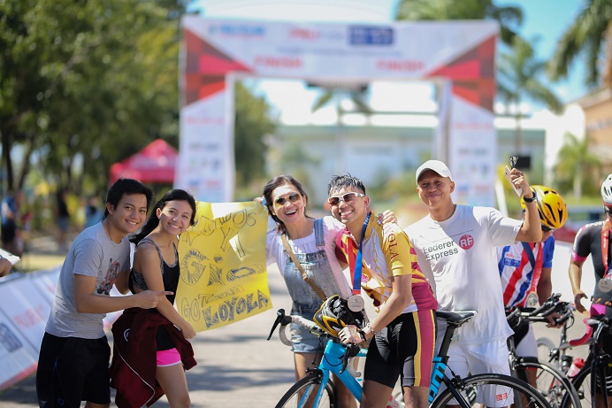 Photo of PRURide cyclist with his family