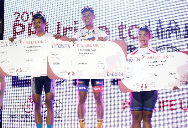 A group photo of PRURide to London winners