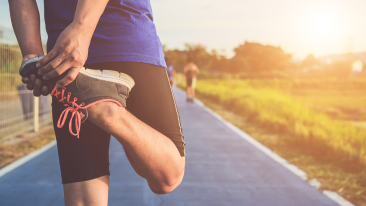 Person ready to start his exercise