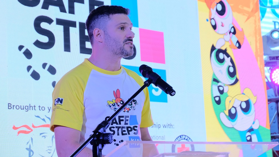 Marc Fancy giving a speech