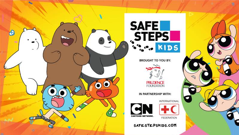 Promotional poster for SAFE STEPS Kids.