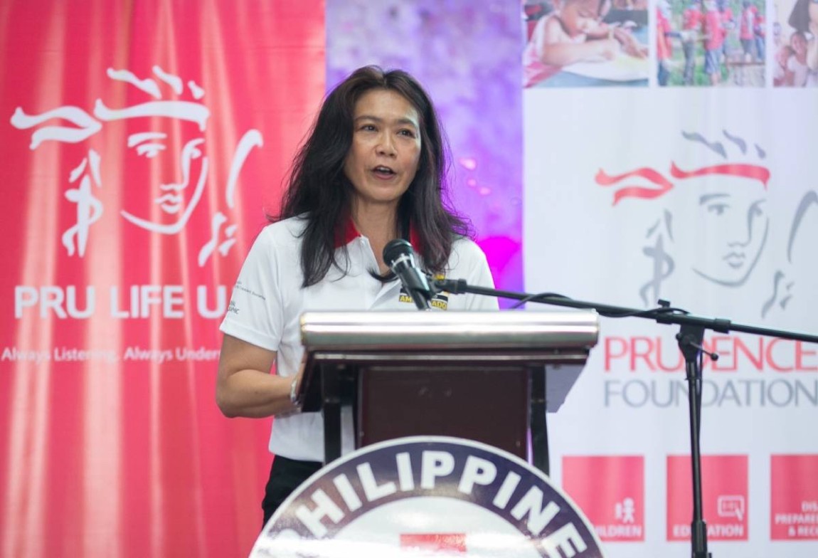 Giving a speech about the importance of first aid