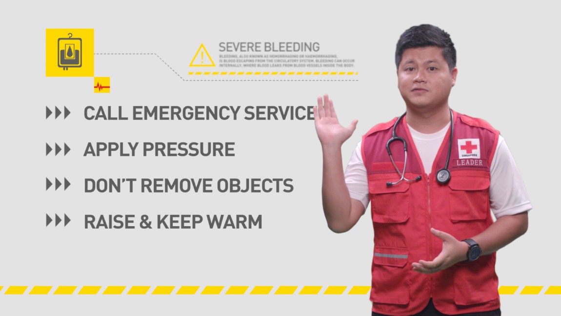 The first aid video on severe bleeding