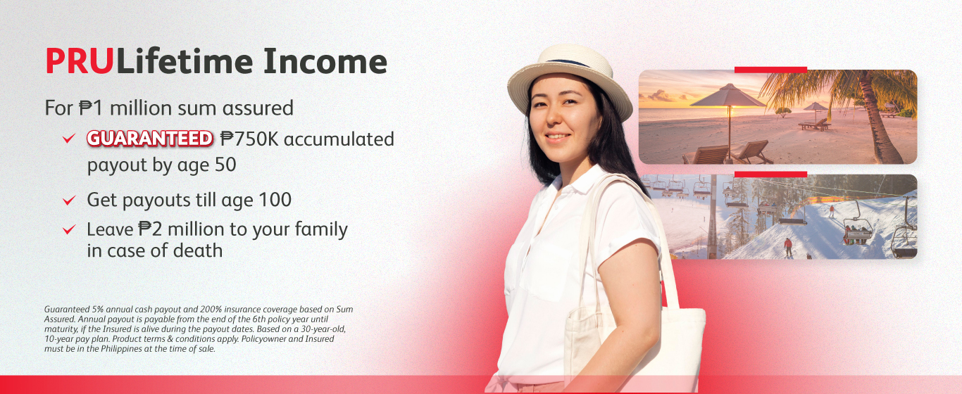 Woman on vacation with endowment insurance