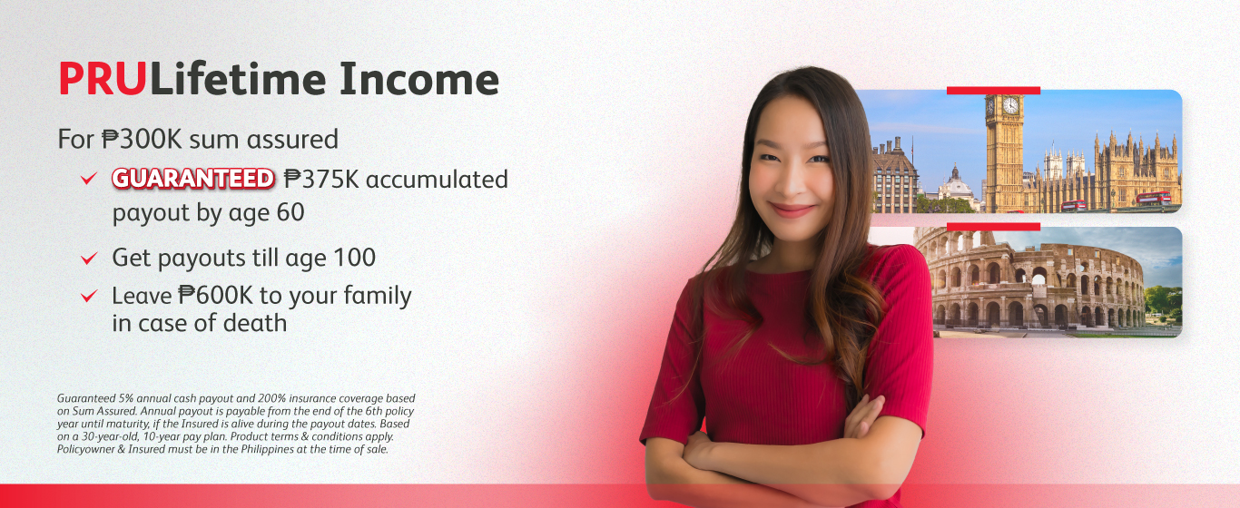 Woman with endowment policy for travel